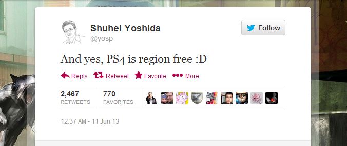 Yushida: PS4 è region free