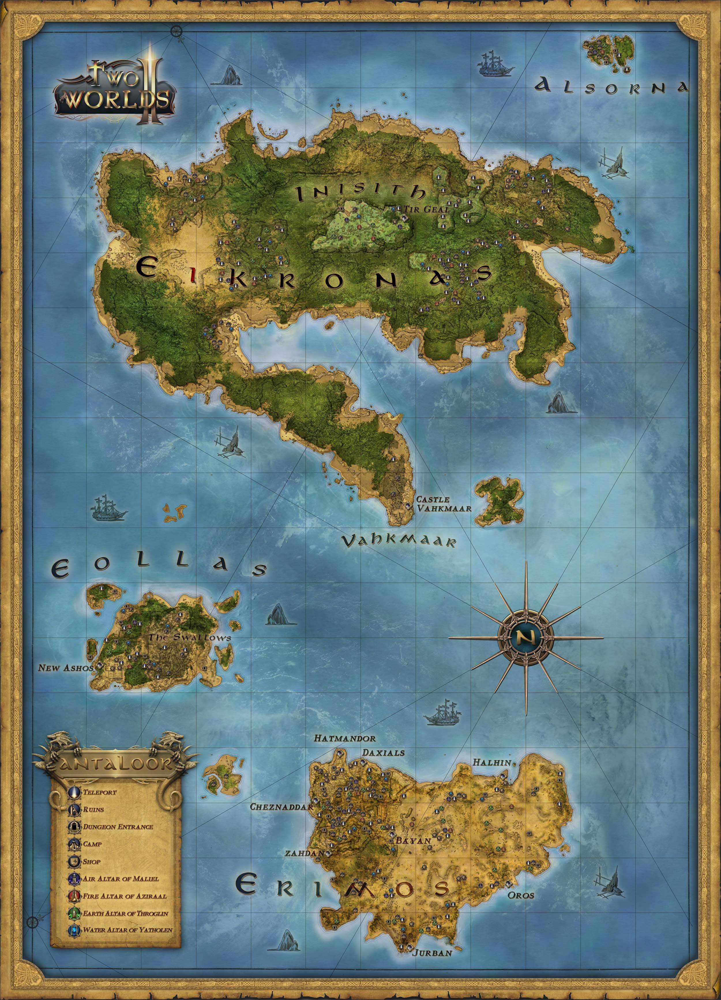 Two Worlds II: svelata la mappa di gioco