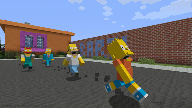 I Simpson sbarcano su Minecraft per le console di casa Sony. Ecco le prime immagini